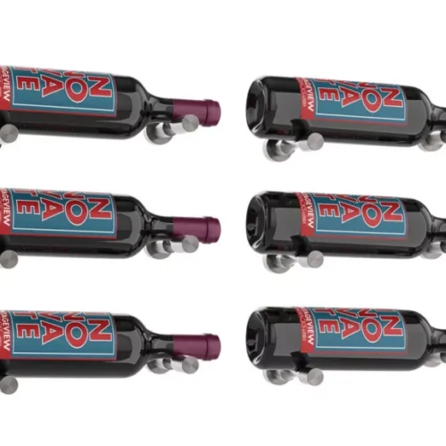 Vino Pins Designer Grid 3×2 (curated wall-mouted metal wine rack display)