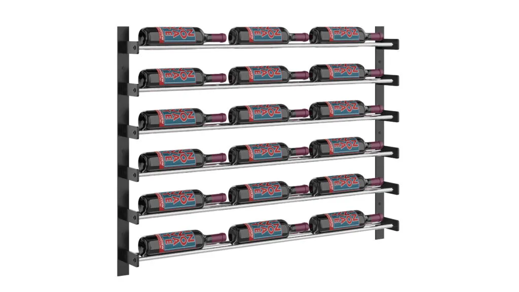 Evolution Wine Wall 30 3C (wall mounted metal wine rack) - Image 2